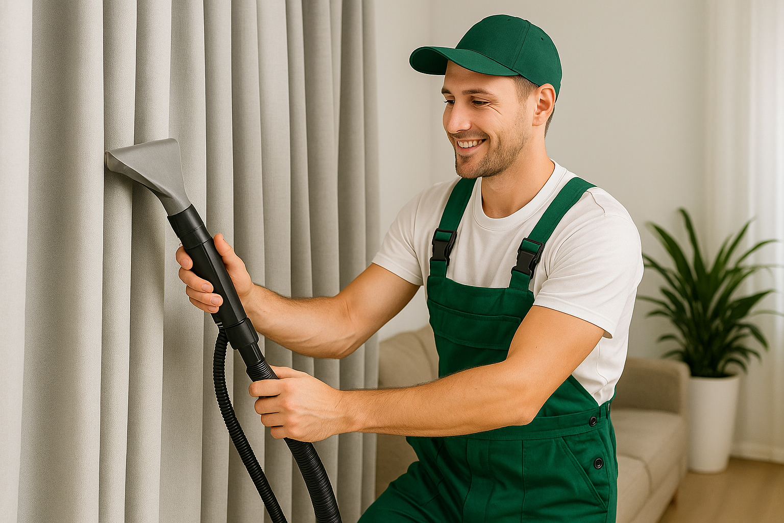 Curtain and drapery deep cleaning in a Kent, Ohio home